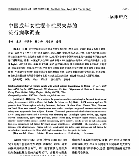 盆底肌康復|盆底功能障礙尿失禁的發病率是多少？